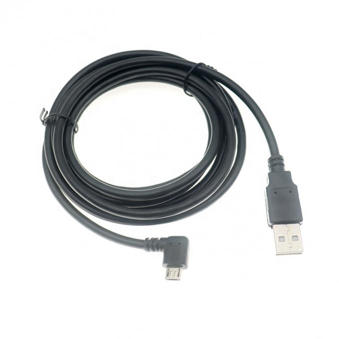 Personalizado 1m 2m 3m 5m 90 graus ângulo esquerdo Micro B 5p para USB um cabo masculino 4