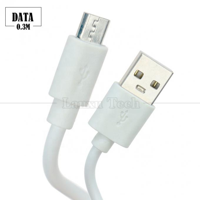 Curto 30cm 50cm 1m Branco Preto Data Carregamento Rápido 1A V8 Micro B para USB Um cabo de carregador masculino para telefone Android Power Bank Speaker 3