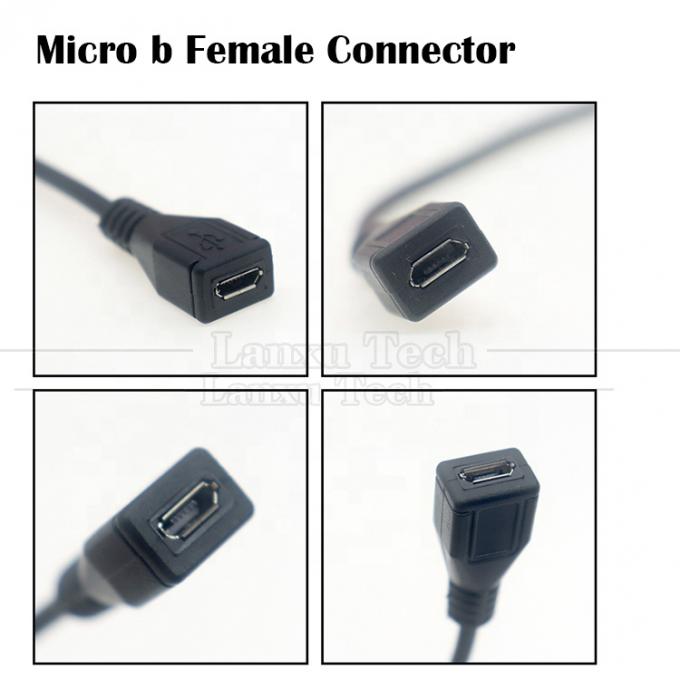 Carregamento de dados OEM Micro b 5 PIN USB macho Fêmea para abrir 2 4 núcleos fios nus Pigtail cabo 0