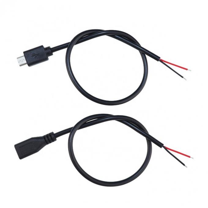Corrente pesada 20AWG 5A Cabos nus de reparação aberta Micro USB Pigtail Cable para Raspberry Pi Sensor 6