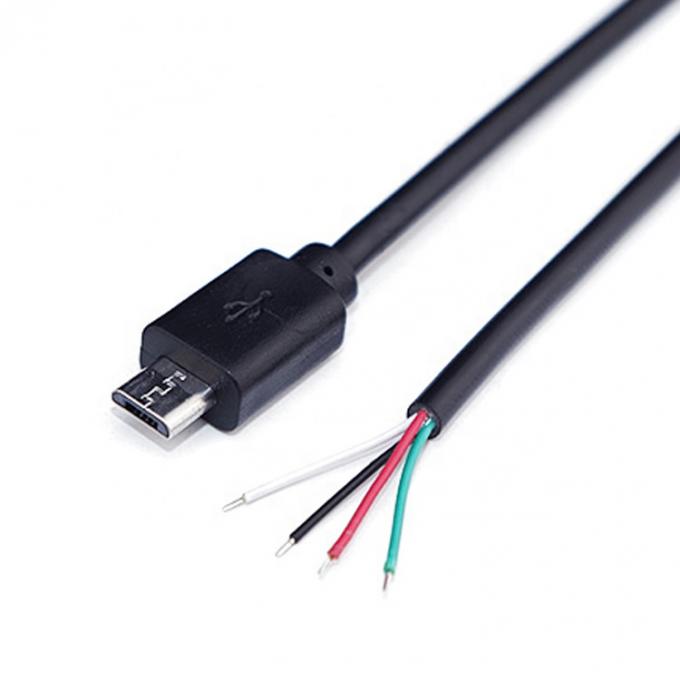 Carregamento de dados OEM 2 4 núcleos Micro USB macho Fêmea para abrir fios nus Cabos Pigtail 4