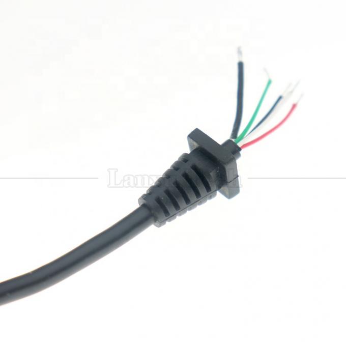 Carregamento de dados personalizado Micro USB blindado para abrir cabo de carregador de energia Pigtail 2