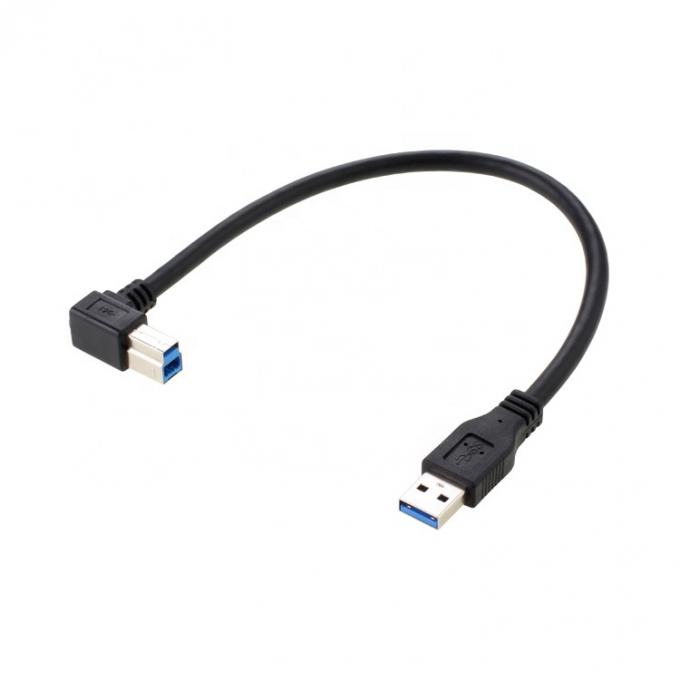 Alta velocidade 5Gbps 90 graus ângulo direito USB 3.0 A macho para USB tipo B cabo para impressora Epson HP 1