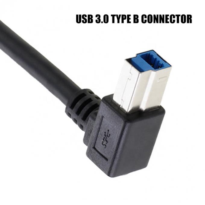 Alta velocidade 5Gbps 90 graus ângulo direito USB 3.0 A macho para USB tipo B cabo para impressora Epson HP 3