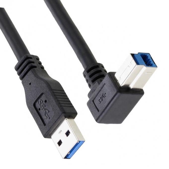 Alta velocidade 5Gbps 90 graus ângulo direito USB 3.0 A macho para USB tipo B cabo para impressora Epson HP 5