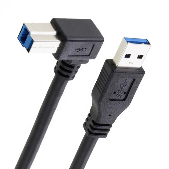 Alta velocidade 5Gbps 90 graus ângulo direito USB 3.0 A macho para USB tipo B cabo para impressora Epson HP 6