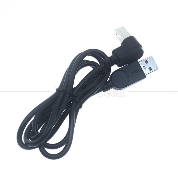90 graus ângulo direito Tipo A macho a B macho USB 2.0 conector de impressora cabo de extensão 0