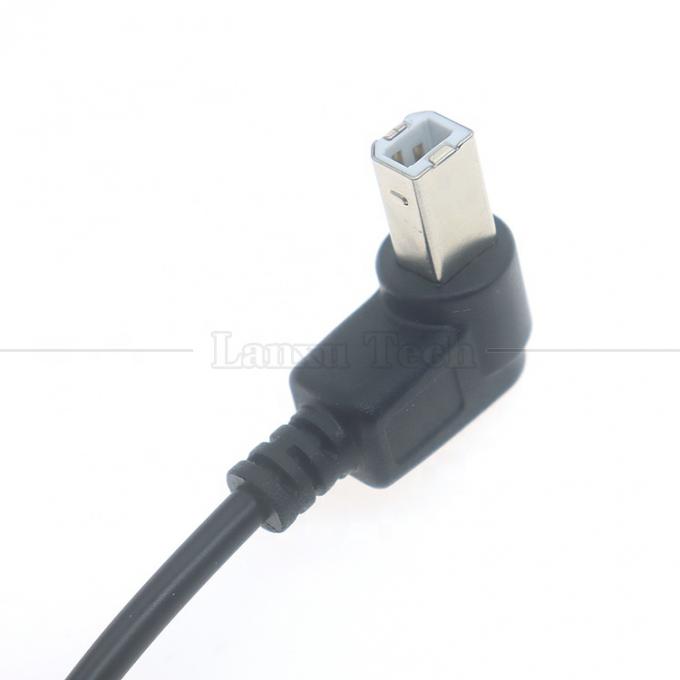 90 graus ângulo direito Tipo A macho a B macho USB 2.0 conector de impressora cabo de extensão 2