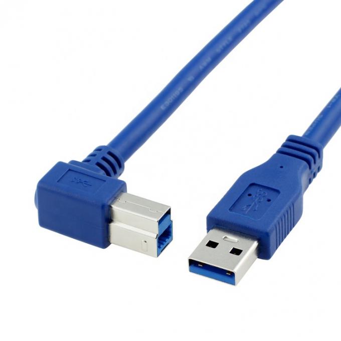 Alta velocidade 5Gbps 90 graus ângulo direito USB 3.0 A macho para USB B tipo impressor cabo para Epson HP 3