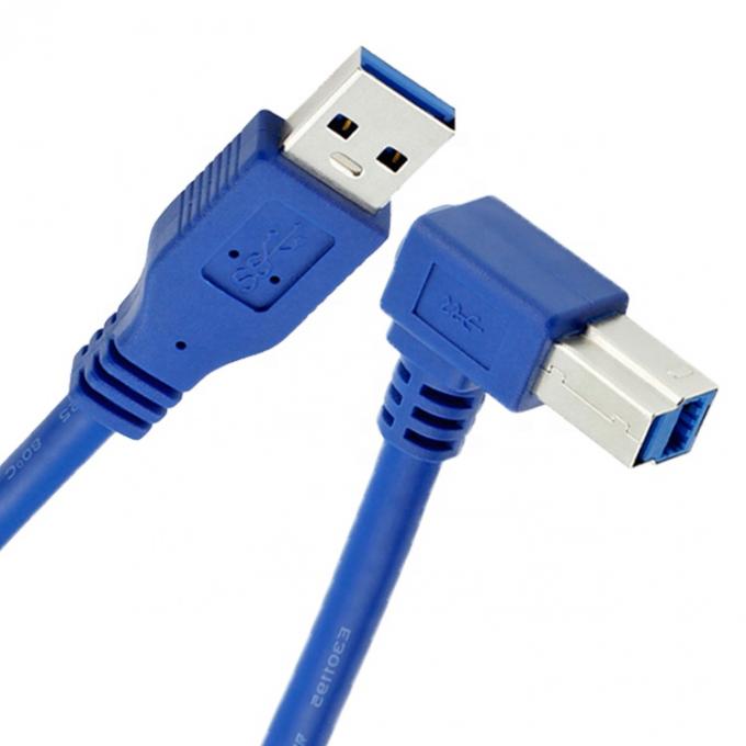 Alta velocidade 5Gbps 90 graus ângulo direito USB 3.0 A macho para USB B tipo impressor cabo para Epson HP 2