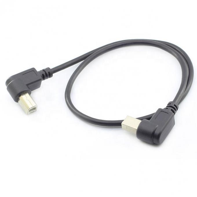 Personalização 90 graus ângulo direito macho para macho USB B cabo 3