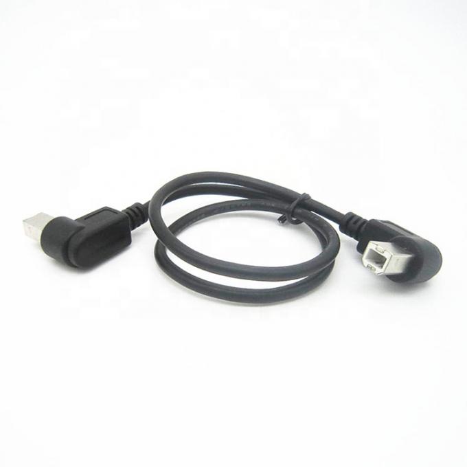 Personalização 90 graus ângulo direito macho para macho USB B cabo 2