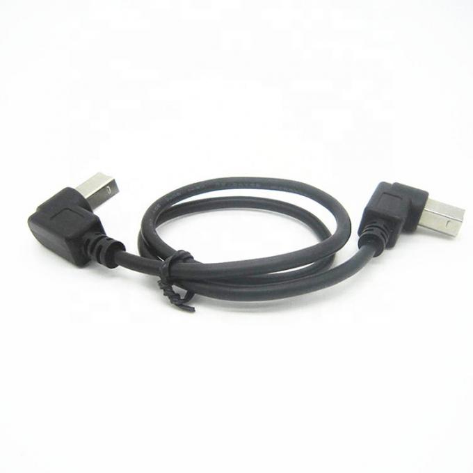 Personalização 90 graus ângulo direito macho para macho USB B cabo 4