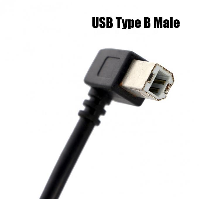 Custom 1M 1.5M 3M 90 graus ângulo direito USB 2.0 cabeceira de impressora cabo de extensão de energia para Epson HP 3