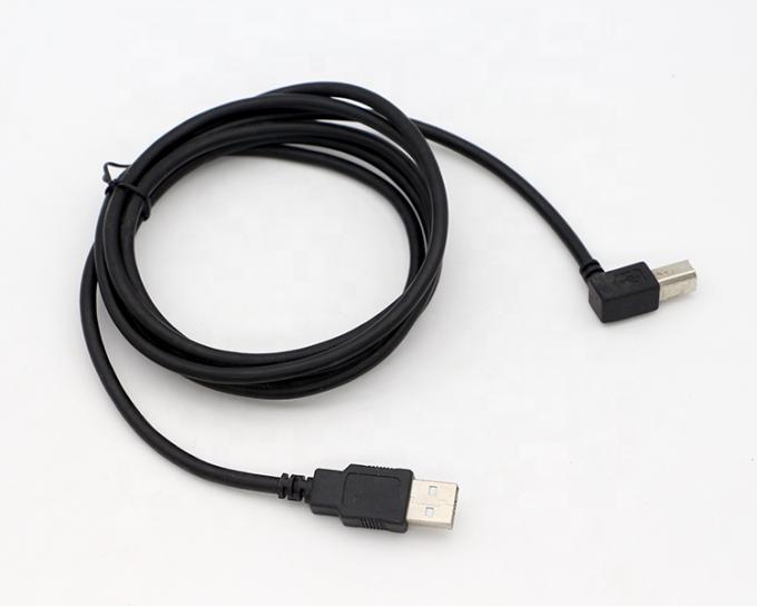 Custom 1M 1.5M 3M 90 graus ângulo direito USB 2.0 cabeceira de impressora cabo de extensão de energia para Epson HP 6