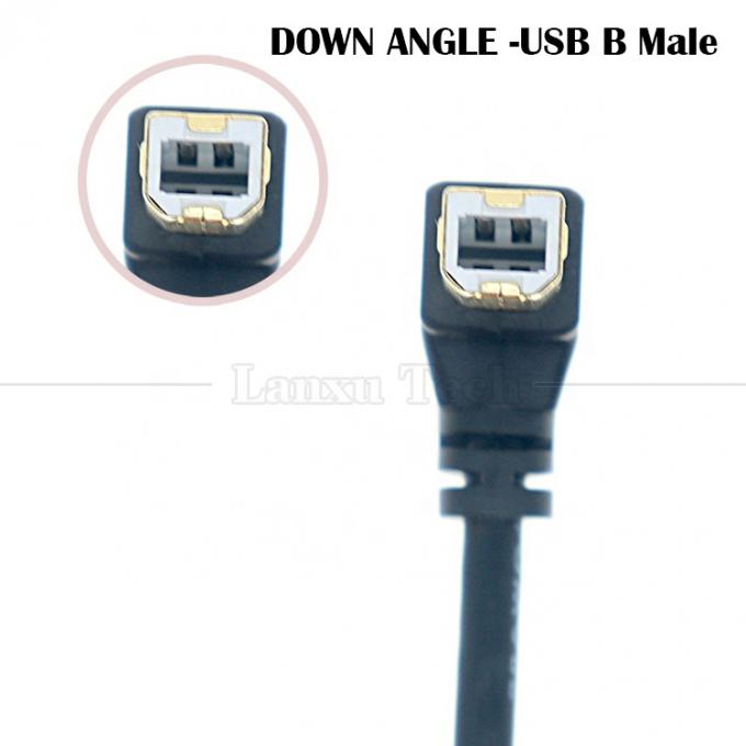 Ângulo 90 graus ângulo USB A para USB B cabo para scanner impressora 1