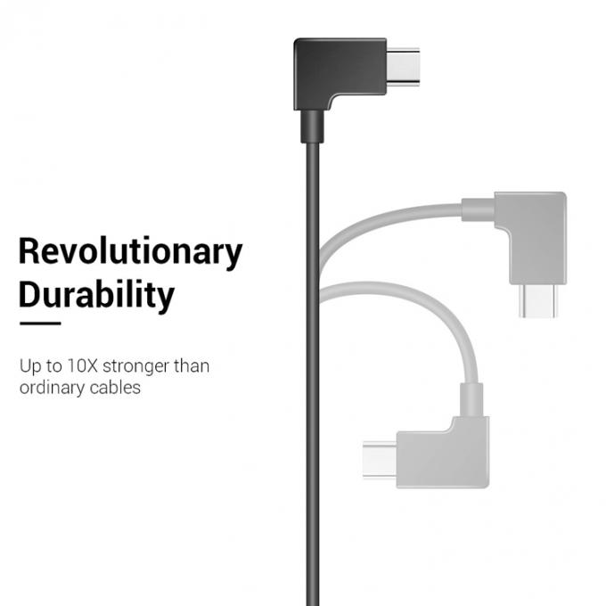 90 graus de ângulo Micro B para tipo C cabo USB para UAV 2