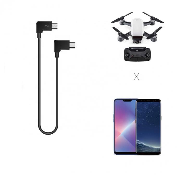 90 graus de ângulo Micro B para tipo C cabo USB para UAV 0