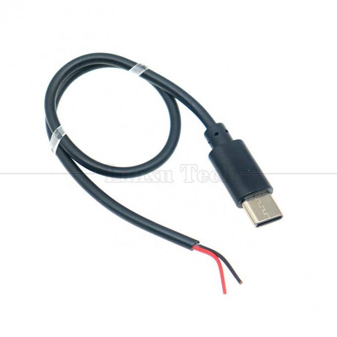 Carregamento de dados personalizado 2 4 núcleos USB Tipo C Macho Fêmea para despojado cabo de fio aberto de ponta de porco 2