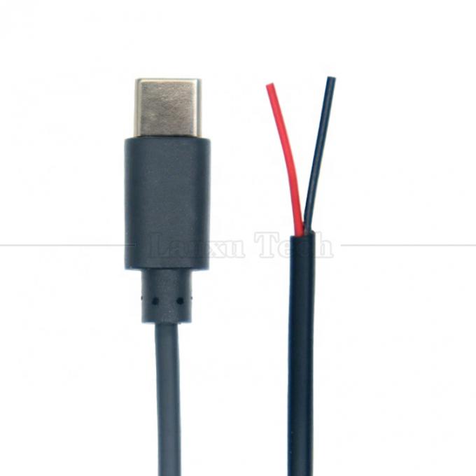 Carregamento de dados personalizado 2 4 núcleos USB Tipo C Macho Fêmea para despojado cabo de fio aberto de ponta de porco 4