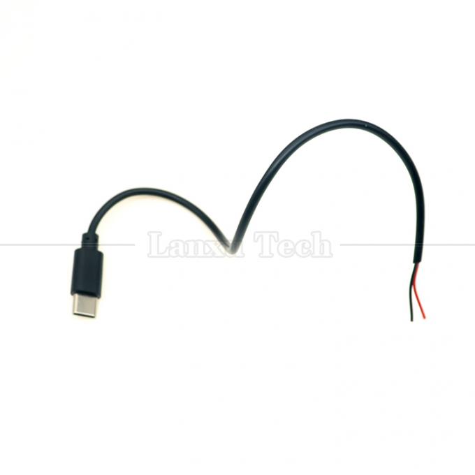 Carregamento de dados personalizado 2 4 núcleos USB Tipo C Macho Fêmea para despojado cabo de fio aberto de ponta de porco 6