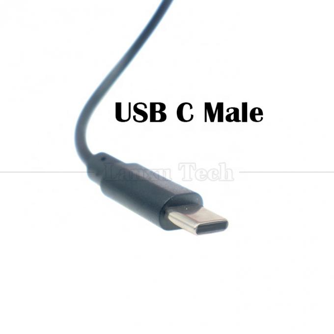 Carregamento de dados personalizado 2 4 núcleos USB Tipo C Macho Fêmea para despojado cabo de fio aberto de ponta de porco 3