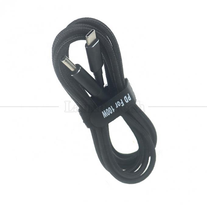 Nylon Braided 100W 20V 5A PD Tipo C para DC 4.5x3.0 7.4x0.6 Adaptador Cable de Carregamento para HP Dell Lenovo Asus Acer Samsung Laptop 5