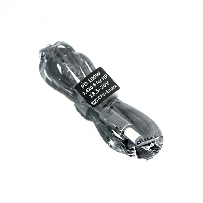 100W 20V 5A PD Carregador USB durável trançado Tipo C para DC 7.4x5.0mm cabo para laptop 0