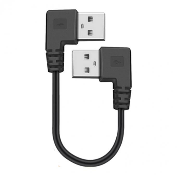 CUSTOM 0.25M 0.3M 90 graus ângulo reto macho USB para ângulo direito macho USB 2.0 cabo 4