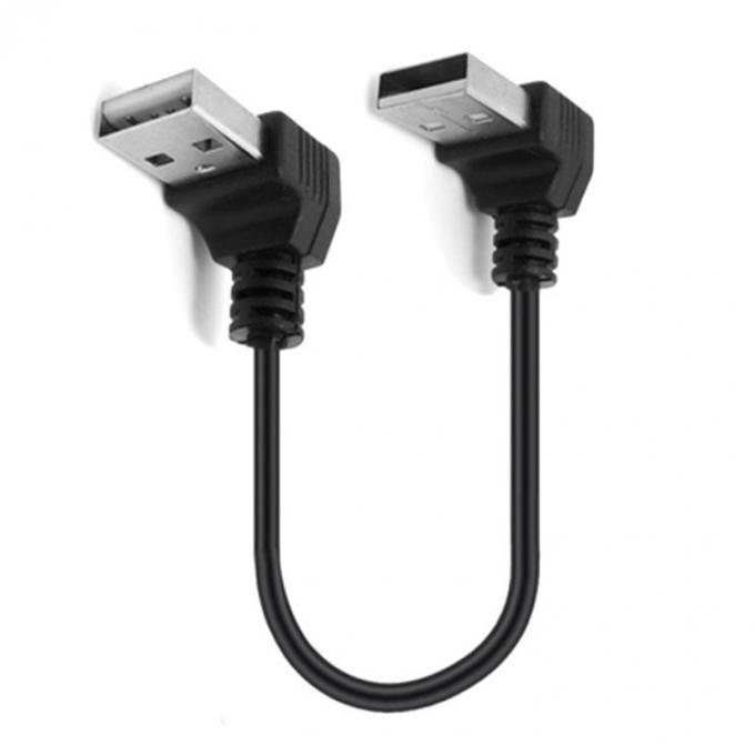 CUSTOM 0.25M 0.3M 90 graus ângulo reto macho USB para ângulo direito macho USB 2.0 cabo 5