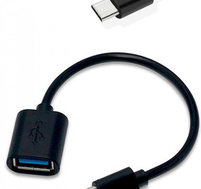 USB Tipo C Homem para USB 2.0 Um cabo de adaptador OTG Feminino para telefone laptop 2