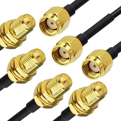 Conectores de adaptador de RF de montagem masculina para SMA