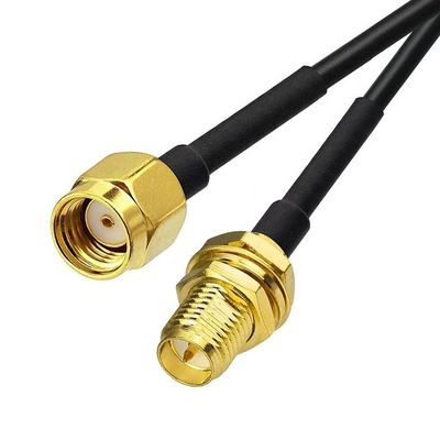 RG174 RP SMA Coaxial Homem para RP SMA Fêmea Cabo de Extensão de Antenna para Câmera de Segurança Wifi Router