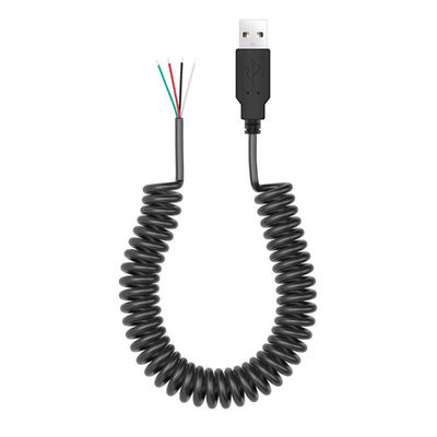comprar Cordão de mola enrolado USB para abrir 4 cabos de cabo de ponta em lata online manufacture