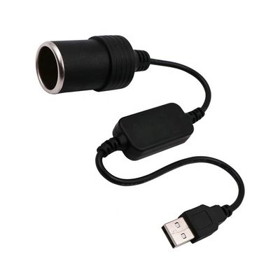 comprar USB A macho para 12v Soquete do isqueiro do cigarro do carro cabo de conversor de energia feminino online manufacture