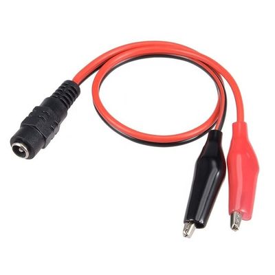 comprar 12V DC 5.5x2.1mm Jack de barril feminino para clipes de jacaré Conectores de cabo de alimentação para câmera de segurança de CCTV online manufacture