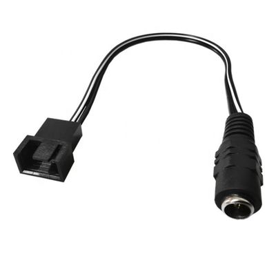 comprar 12V Fêmea DC Plug para 3 4 Pin PC Case Fã Power Adaptador PWM cabo de extensão online manufacture
