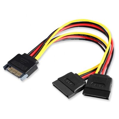 comprar Homem para Mulher Data Sata 15 Pin Power Y Splitter Cable para Computador HDD SSD PC Case online manufacture