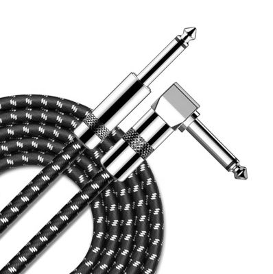comprar OEM 3M 1/4 Inch 6.3mm TS Jack Ângulo Direito Instrumento Musical Bass Amplificador Pedal Guitar Patch Cable online manufacture