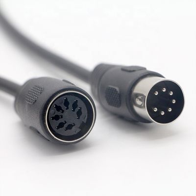 comprar Sistema MIDI de áudio estéreo personalizado de sinal masculino para feminino 7 pines Din Cable de extensão de controle para Fender online manufacture