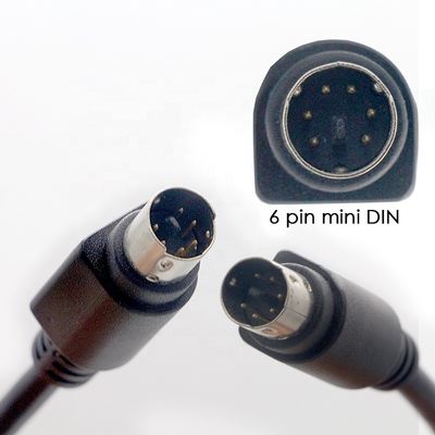 comprar Personalização 1m 2m 3m Homem para Homem Fêmea 6 Pin Mini DIN cabo de extensão online manufacture