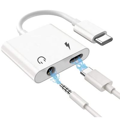 comprar 2 em 1 USB C para 3.5mm jack AUX fone de ouvido fone de ouvido dongle Adaptador para Samsung Note goole pixel 4 4XL 3 3XL 2 2XL online manufacture