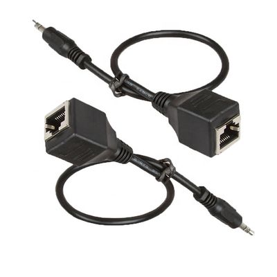 comprar 3.5mm Stereo Audio Jack para RJ45 Female Socket Ethernet Extender Cable online manufacture