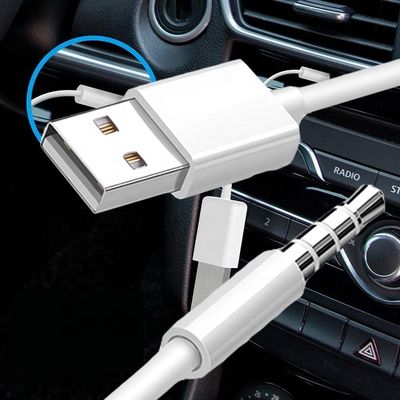 comprar USB curto 2.0 Fêmea para 3.5mm Plug Jack 3 Polos AUX Converter Adaptador Cable para carro online manufacture