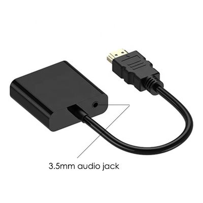 comprar 1080P 4K HDM TV I Homem para VGA Adaptador Fêmea com 3.5 Jack de Áudio Potência para Computador PC Monitor HDTV online manufacture