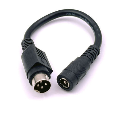 comprar 4 pines Mini DIN para DC Jack Feminino 5.5x2.1mm cabo de extensão de energia para câmera DVD TV PC impressora de código de barras online manufacture
