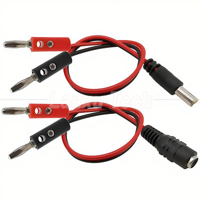 comprar 12v DC 5.5mm X 2.1mm Jack de barril masculino para 4mm Banana Plugs Test Leads Cable de energia online manufacture
