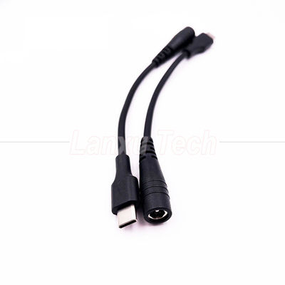 comprar 5V USB Tipo C para DC 5.5x2.1mm cabo de extensão de carregador para ventilador de lâmpada de escritório LED online manufacture