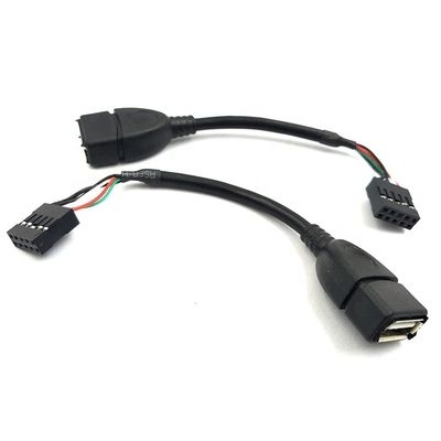 comprar USB Tipo A Fêmea para 9 pin Dupont Fêmea cabeçalho placa-mãe adaptador de cabo online manufacture