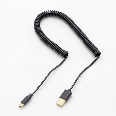 comprar Conectores de ouro 3M personalizados de carregamento rápido Cabo de carregador de dados USB tipo C em espiral online manufacture
